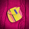Inke Falkner i.f.made | Brooch | Striped - tangente, not quite