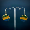 Inke Falkner i.f.made | Earrings | Striped - hanging circles