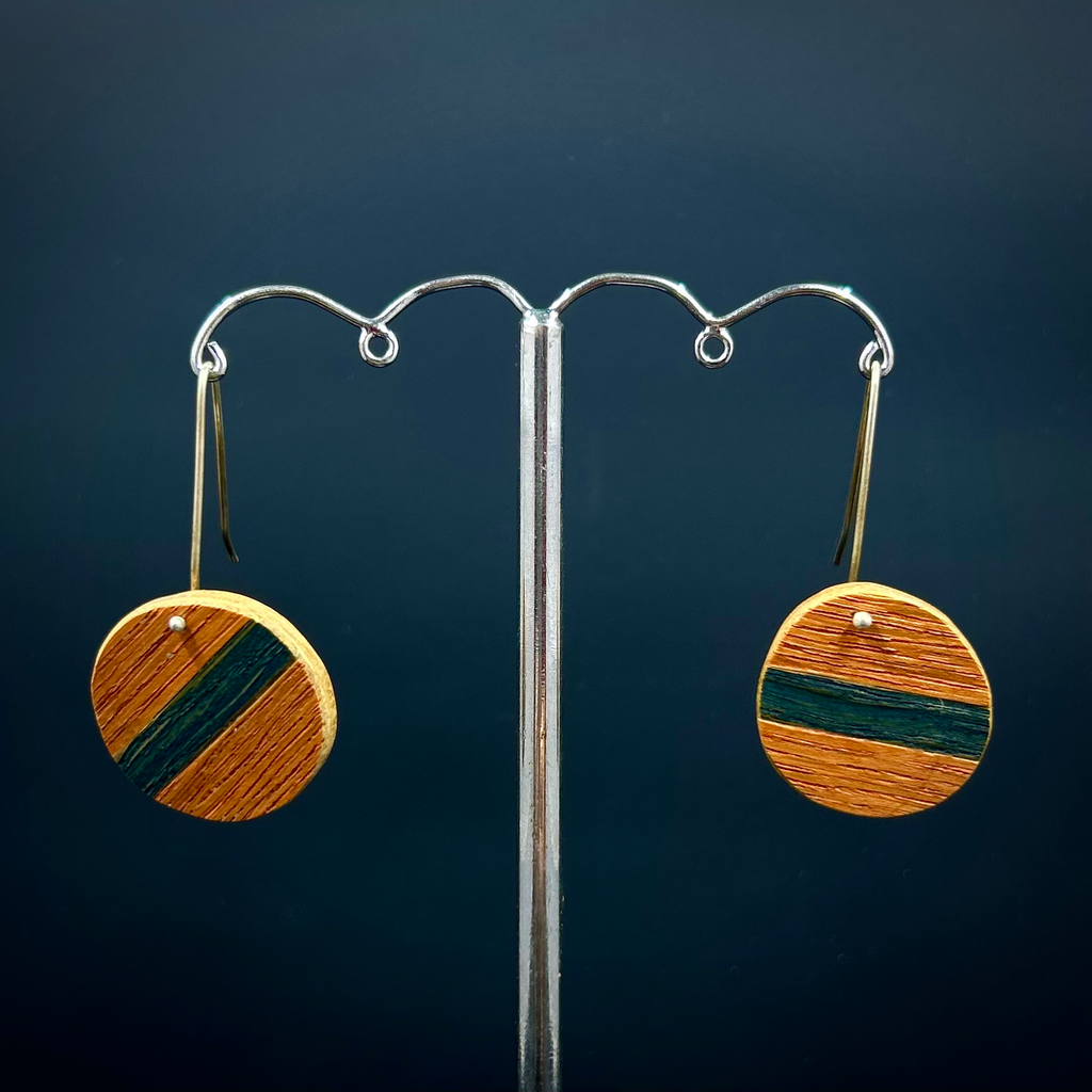 Inke Falkner i.f.made | Earrings | Striped - hanging circles