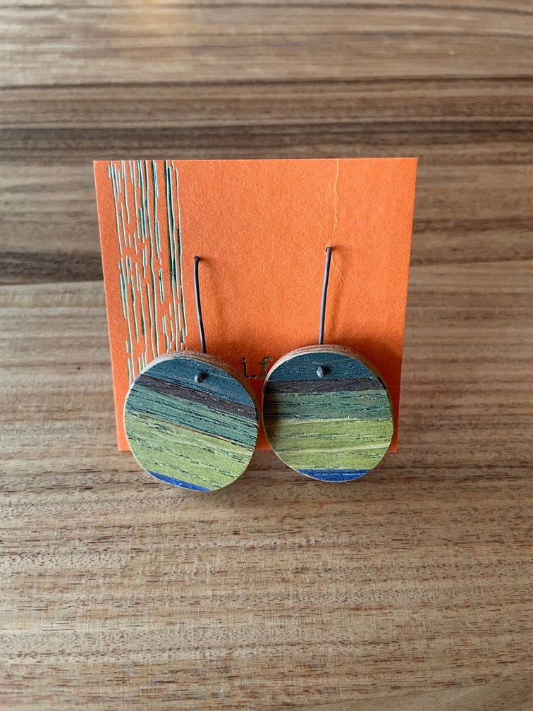 i.f.made | Earrings | Striped - hanging circles