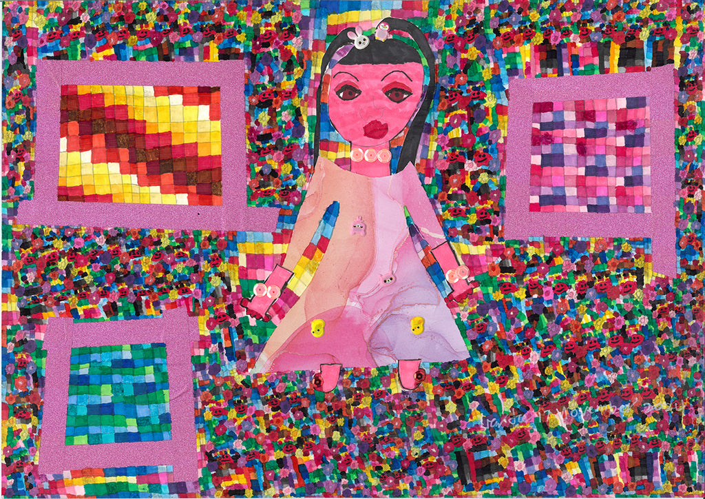 Lien To | Artwork | Chimy with Colourful Squares