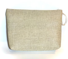 Load image into Gallery viewer, SmartAlex Textiles | zip top bag | beige fabric cosmetic bag #15