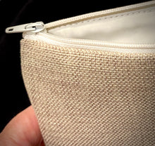 Load image into Gallery viewer, SmartAlex Textiles | zip top bag | beige fabric cosmetic bag #15