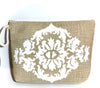 SmartAlex Textiles | zip top bag | beige fabric cosmetic bag #15