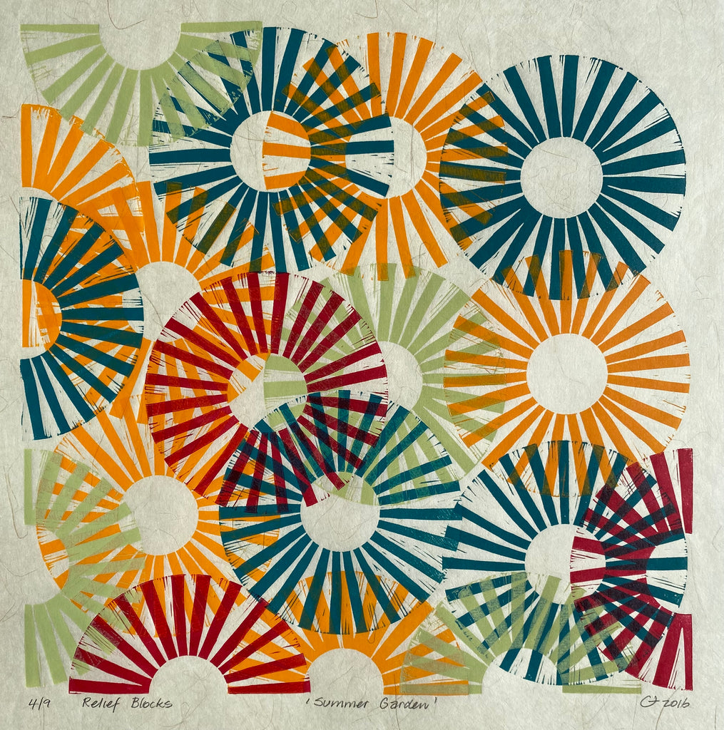 Christine  Upton | Printmaking | Summer Garden 4/9