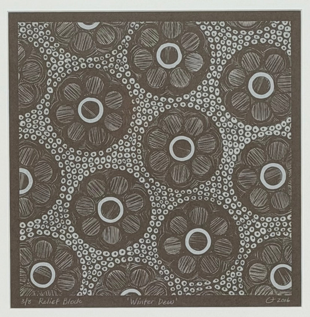Christine  Upton | Printmaking | Winter Dew 3/8