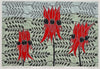 Christine  Upton | Printmaking | Sturt's Desert Pea 4/9