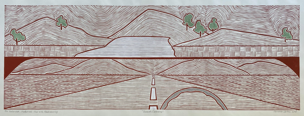 Christine  Upton | Printmaking | Towards Canberra 5/10