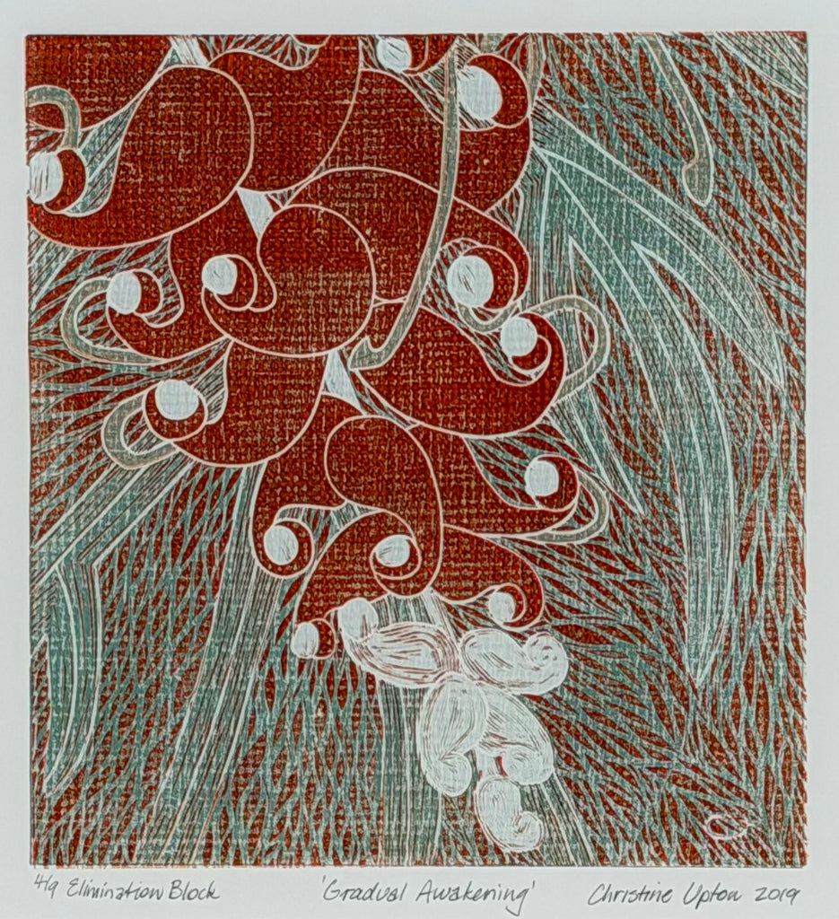 Christine  Upton | Printmaking | Gradual Awakening 4/9