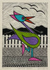 Christine  Upton | Printmaking | Sleek Strutter Wacky Bird 7/50
