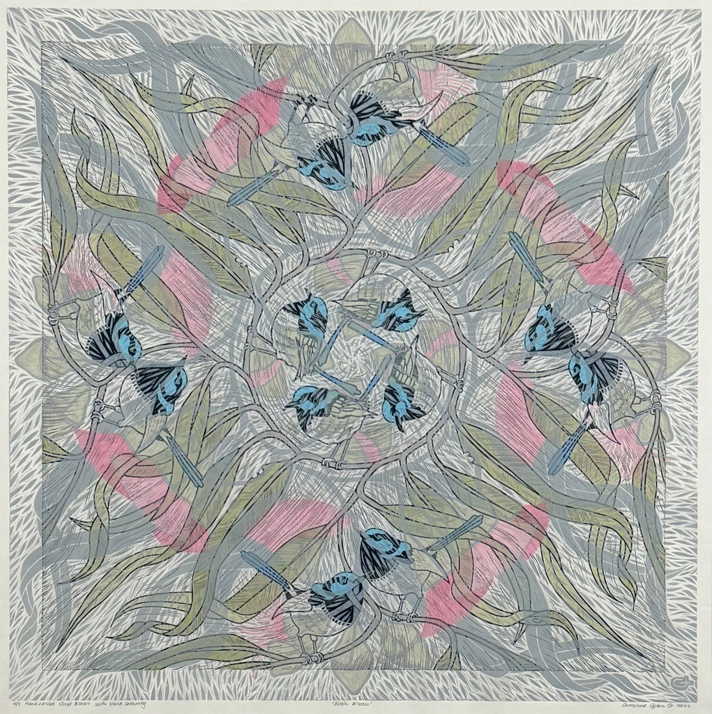 Christine  Upton | Printmaking | Bush Music 3/7