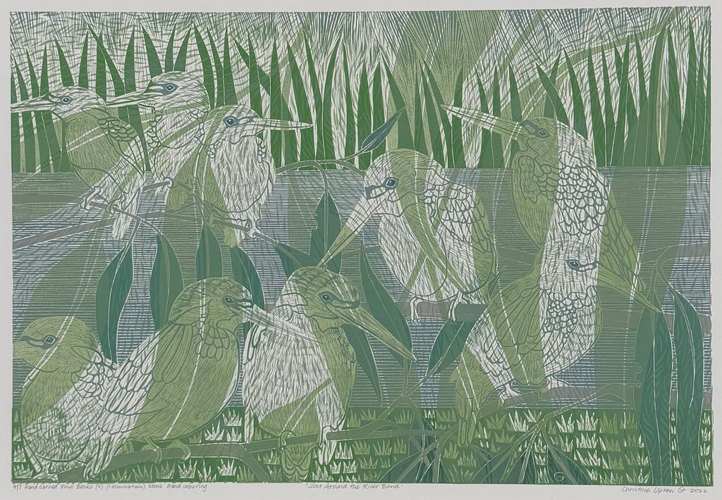 Christine  Upton | Printmaking | Just Around the Riverbend 4/7