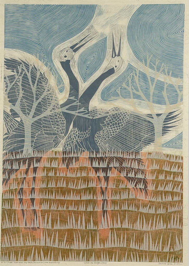 Christine  Upton | Printmaking | Where the Brolgas Dance 4/7
