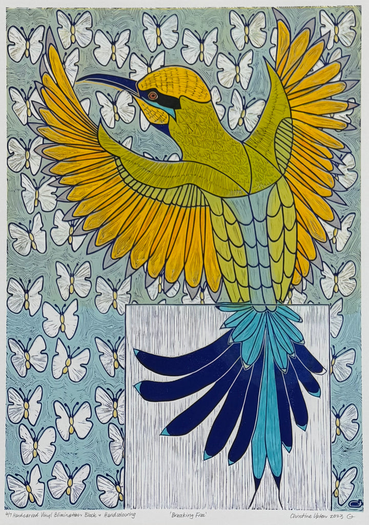 Christine  Upton | Printmaking | Breaking Free 4/7
