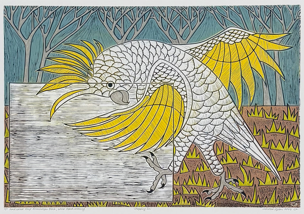 Christine  Upton | Printmaking | Stepping In 4/7