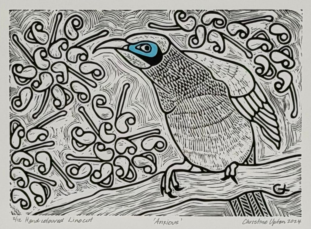 Christine  Upton | Printmaking | Anxious 3/12