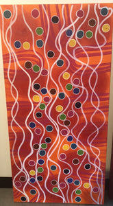 Maurice Shipp | Painting | Orange background, coloured circles