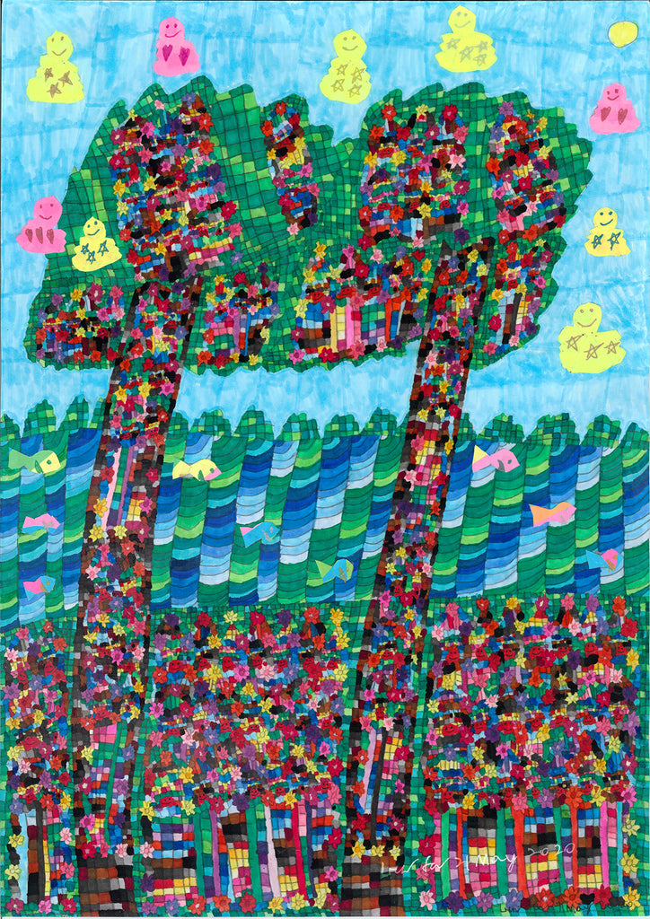 Lien To | Artwork | Green Trees with Fairies