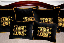 Load image into Gallery viewer, SmartAlex Textiles | cushion large | black velvet 5