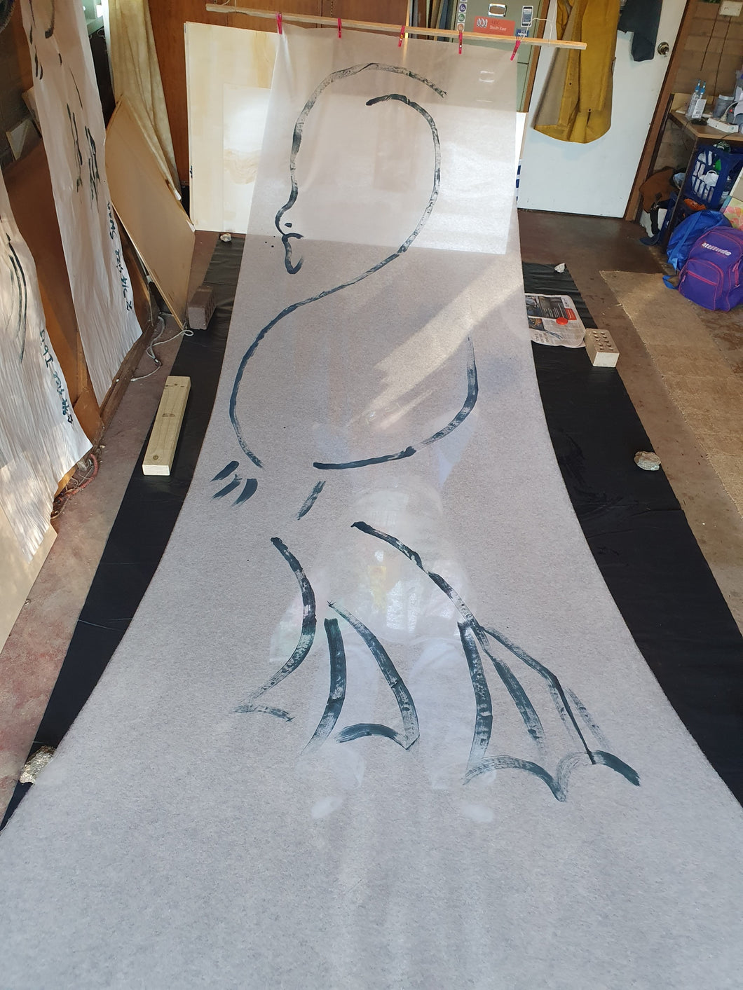 Rowena Evans | Printmaking | Swan Banner
