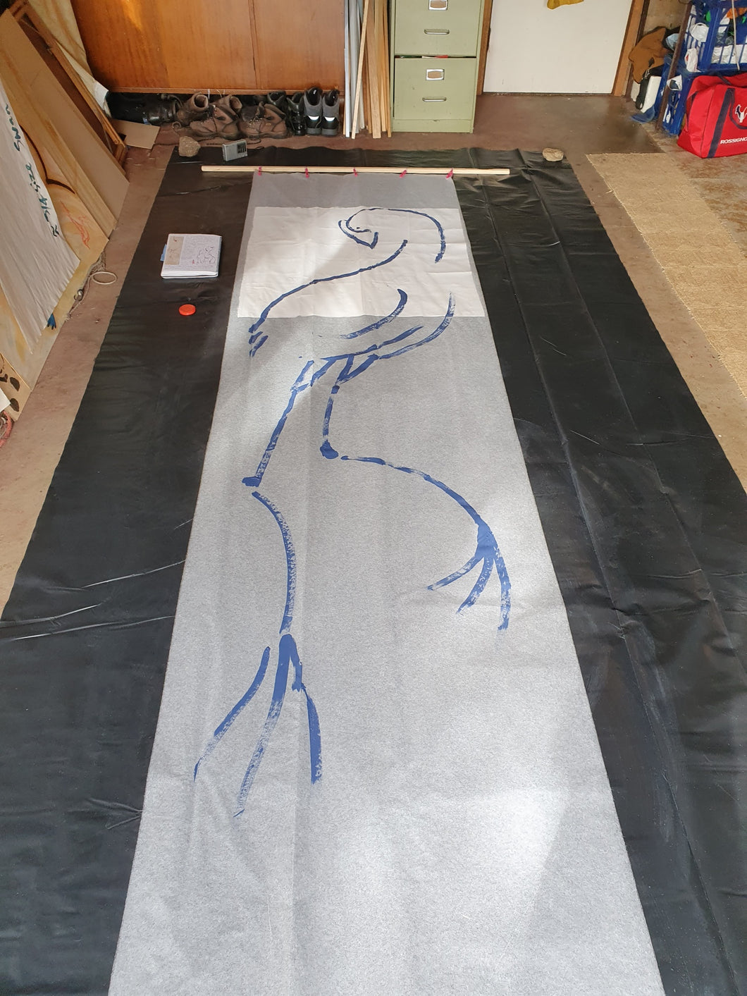 Rowena Evans | Printmaking | Swamphen Banner