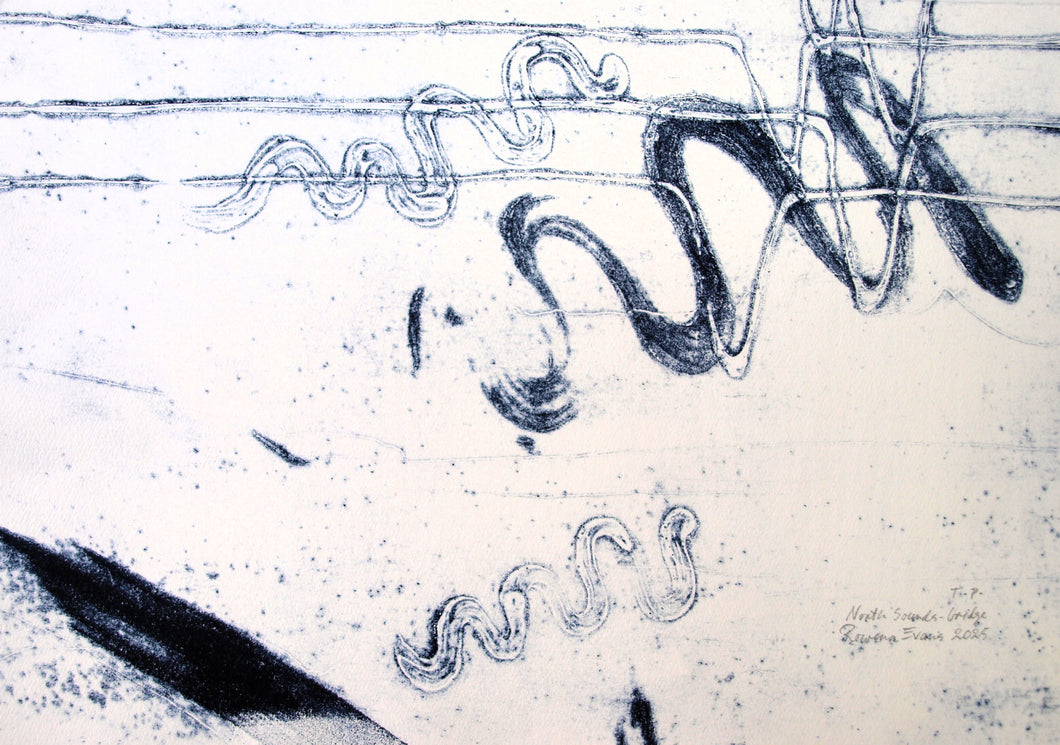 Rowena Evans | Printmaking | North Sounds - bridge