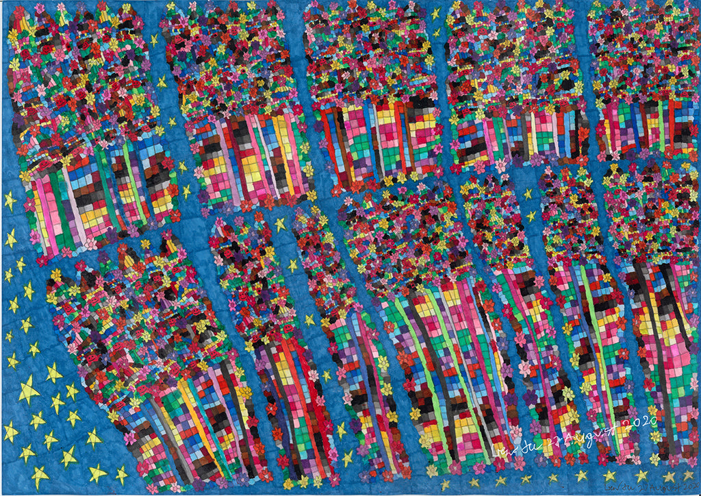 Lien To | Artwork | Village in the Sky at Night