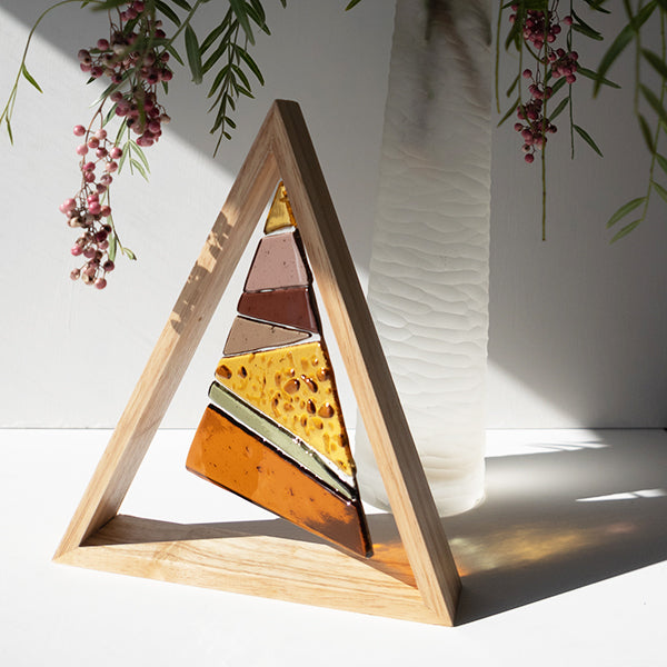A Fiery Heart | Table-top Christmas tree in wooden frame |