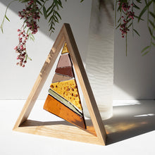 Load image into Gallery viewer, A Fiery Heart | Table-top Christmas tree in wooden frame |