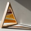 A Fiery Heart | Table-top Christmas tree in wooden frame |