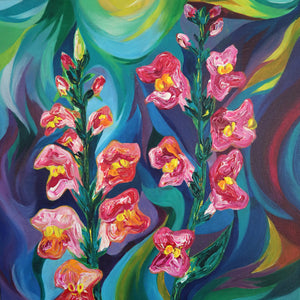 Anael Lukban | Inhabited | Painting | The Language of Flowers: Snapdragons