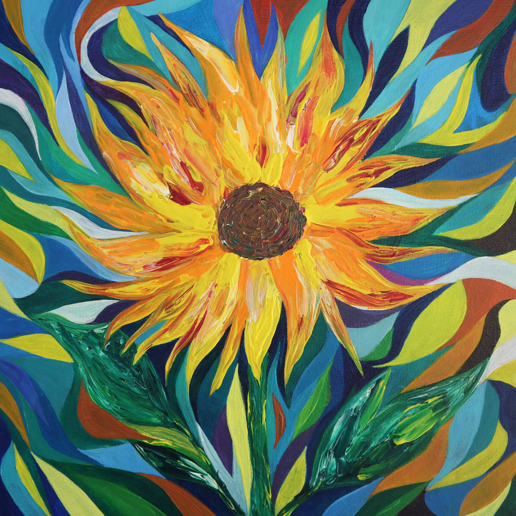 Anael Lukban | Inhabited | Painting | The Language of Flowers: Sunflower