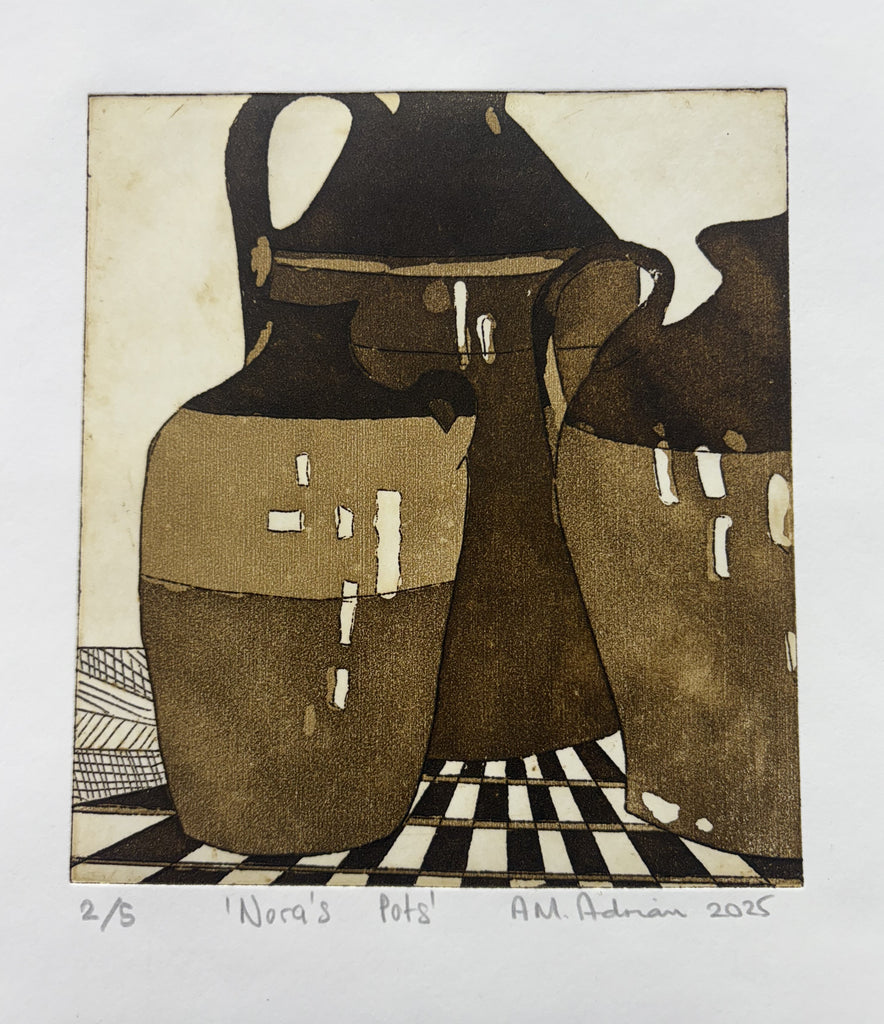 Amanda Adrian | Printmaking | Nora's Pots