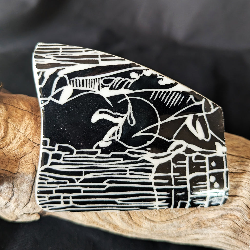 Fenja T. Ringl | Jewellery | Wood Charcoal Fragment (brooch) 4. Unique state