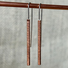 Load image into Gallery viewer, Clewdoodle | Earrings | Copper Lines Hook Earrings