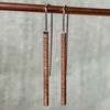 Clewdoodle | Earrings | Copper Lines Hook Earrings