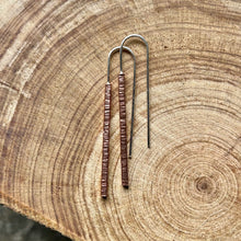 Load image into Gallery viewer, Clewdoodle | Earrings | Copper Lines Hook Earrings