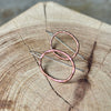Clewdoodle | Earrings | Copper Hammered Loop Hook Earrings