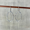 Clewdoodle | Earrings | Silver Hammered Loop Hook Earrings