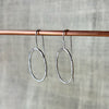 Clewdoodle | Earrings | Silver Hammered Loop Hook Earrings