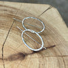 Clewdoodle | Earrings | Silver Hammered Loop Hook Earrings