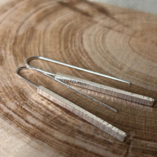 Load image into Gallery viewer, Clewdoodle | Earrings | Silver Lines Hook Earrings
