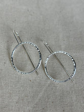 Load image into Gallery viewer, Clewdoodle | Earrings | Silver Hammered Ring Earrings