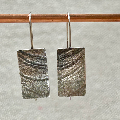 Clewdoodle | Earrings | Silver Tidepool Texture Earrings