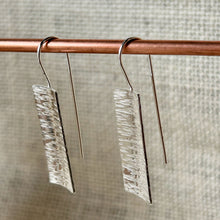 Load image into Gallery viewer, Clewdoodle | Earrings | Silver Ripple Texture Hook Earrings