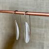 Clewdoodle | Earrings | Silver Fabric Texture Hook Earrings
