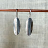 Clewdoodle | Earrings | Silver Fabric Texture Hook Earrings