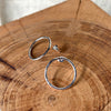 Clewdoodle | Earrings | Silver Hammered Loop Studs