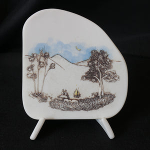 Fenja T. Ringl | Miniature print with stand - Camp fire VE 4/30 |