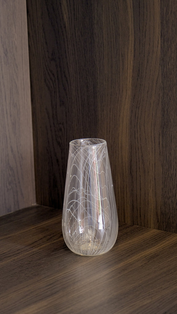 Daniel Venables | Cane Teardrop Vase ( Grey) |